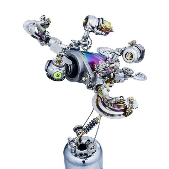 3D Metal Mechanical Turtle Model Kit, DIY Assembly Steampunk Zombie Turtle Insect, 320+ PCS Stainless Steel Craft Kit, Collectible Desk Decor Gift for Enthusiasts