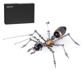3D Metal Puzzle Ant Army Insect Model Kit,100PCS Mini Mechanical DIY Assembly with Movable Joints Steampunk Collectibl Creative Gift Decor for Teens 15+ Adults