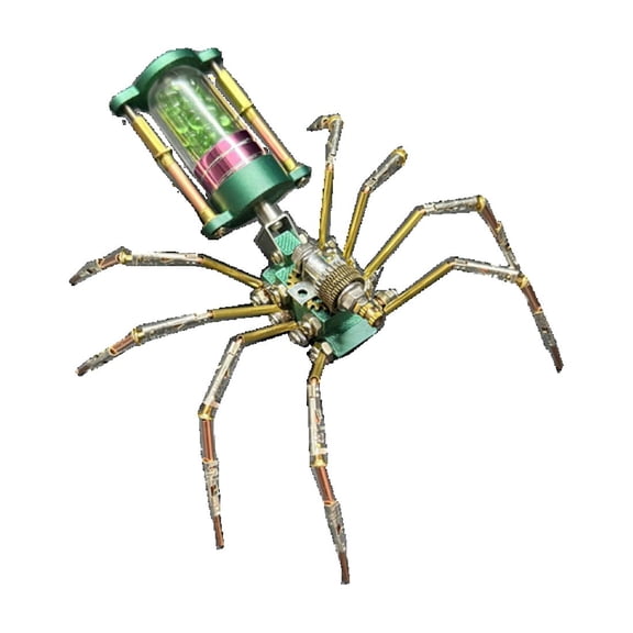 3D Metal Puzzle Insect Model Kit, 117PCS 3D Cyberpunk DIY Mechanical Zero-Day Venom Spider Building Kit, Unique Desk Creative Art Decorations Gift for Adults