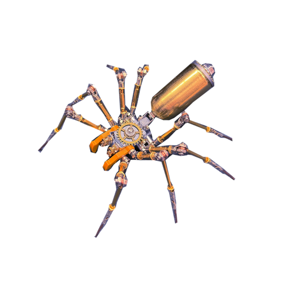 3D Metal Puzzle Insect Model Kit, 173PCS 3D Cyberpunk DIY Mechanical Dormant Venom Tooth Spider Building Kit, Unique Desk Creative Art Decorations Gift for Adults