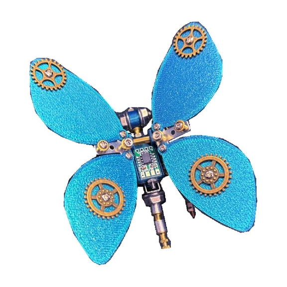 3D Metal Puzzle Insect Model Kit, 97PCS 3D Cyberpunk DIY Mechanical Scaled Wing Floating Butterfly Building Kit, Unique Desk Creative Art Decorations Gift for Adults