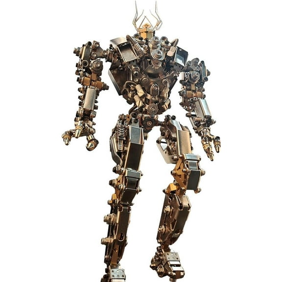 3D Metal Puzzle Mech Model with Lights, DIY Mechanical Mecha Model Kits Building Blocks with Tool Kit to Build, 3D Metal Model Kits Gifts for Adults Teens - 1020+Pcs