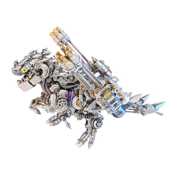 3D Metal Puzzle Mecha Dragon Model DIY Assembly Kit with Optional Wings Steampunk Creative Building Project for Display and Collection(ZYX029/1350pcs+)