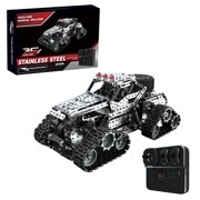 3D Metal Puzzle RC Off-Road Truck, 1292PCS DIY Metal Model Kit, Tracked Engineering Vehicle with 360  Rotation, 3D Puzzle for Adults, Electric Remote Control Car Building Set