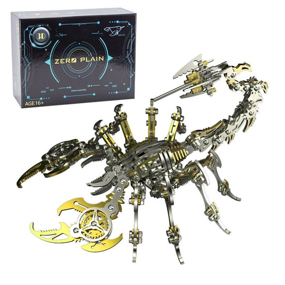 3D Metal Puzzle Scorpion King Model Kit, 200PCS Steampunk Mechanical DIY Assembly Creative Home Desk Decor Christmas Gift Craft for Adults & Teens