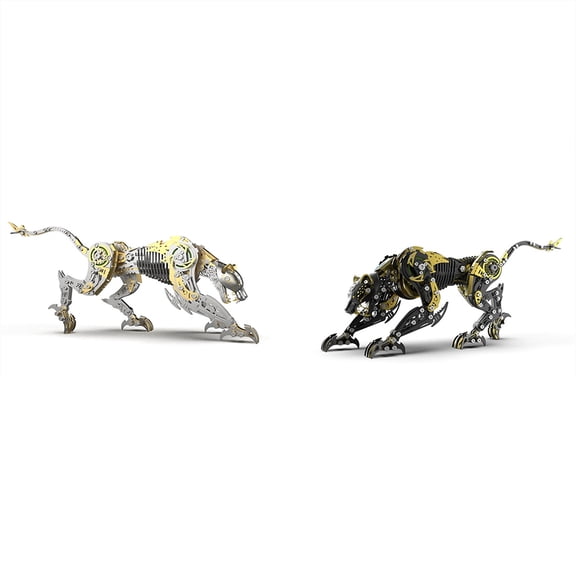 3D Metal Puzzle for Adults, 306PCS DIY Mechanical Leopard Puzzle Building Set, High-Difficulty Engineering Crafts for Home Office Decor & Gift