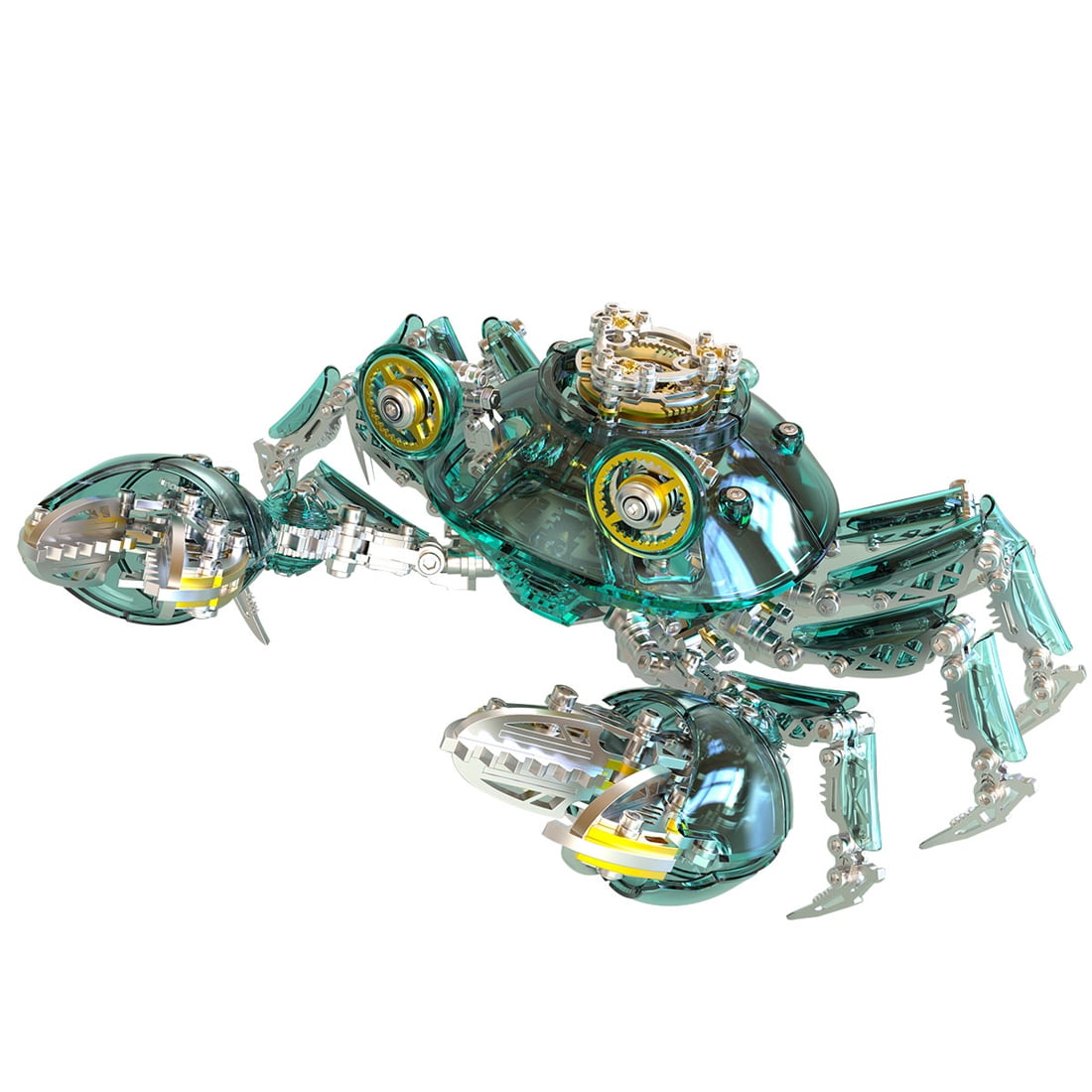 HOPBLOCK Set di puzzle in metallo 3D per adulti, 121 pezzi, fai da te Steampunk in metallo, modello da costruzione, 3D, organismi, metallo, modellino per desktop