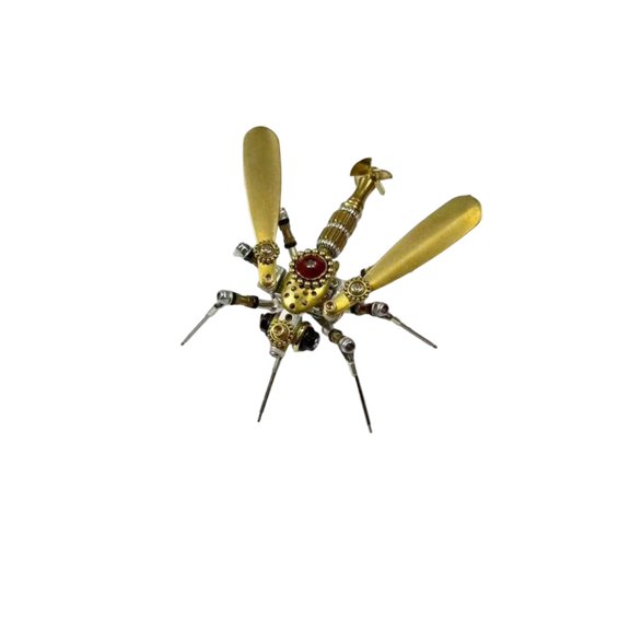 3D Metal Puzzles for Adults to Build, Mechanical Mosquito 3D Steampunk Bionic Insect DIY Assembly Model Kit, Collectible Trendy Display & Creative Gift (130+ Pieces)
