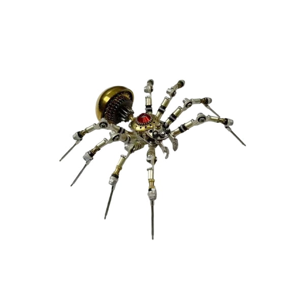 3D Metal Puzzles for Adults to Build, Mechanical Spider 3D Steampunk Bionic Insect DIY Assembly Model Kit, Collectible Trendy Display & Creative Gift (130+ Pieces)