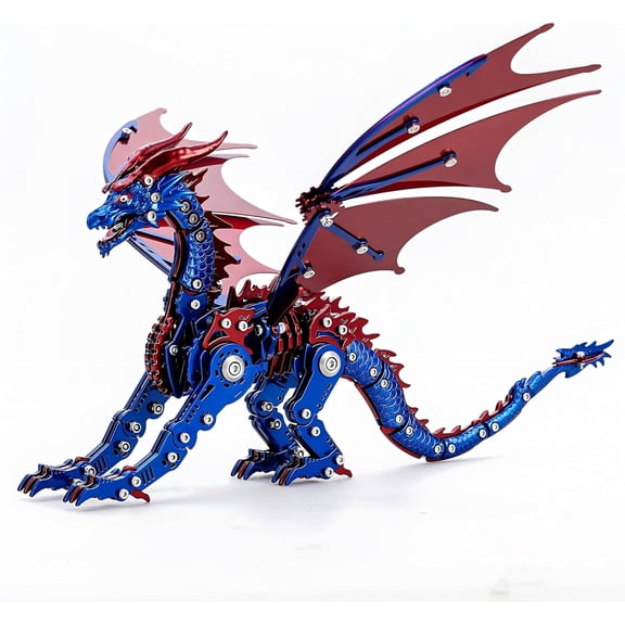 3D Metal Puzzles for Adults, Mechanical Dragon Model Kit | Challenging 3d metal puzzles for adults. DIY mechanical puzzle dragon & steel metal model kits. Unique desk decor gift