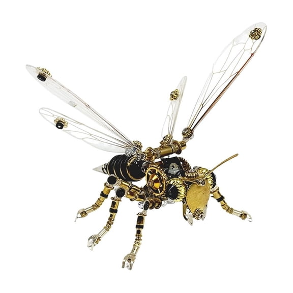3D Metal Puzzles for Adults Mechanical Wasp Model Kits, Difficult DIY Assembly, Creative Desk Display & Unique Gift for Engineers, Hobbyists, Collectors