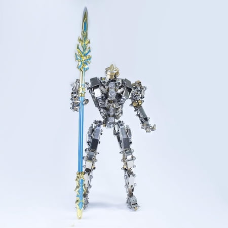 3D Metal Puzzles for Adults, Protoss Metal Figure Mecha, Assembly Model Jigsaw Crafts Brain Teaser - Perfect Desk Decor and Gifts(715+ PCS, with Spear)