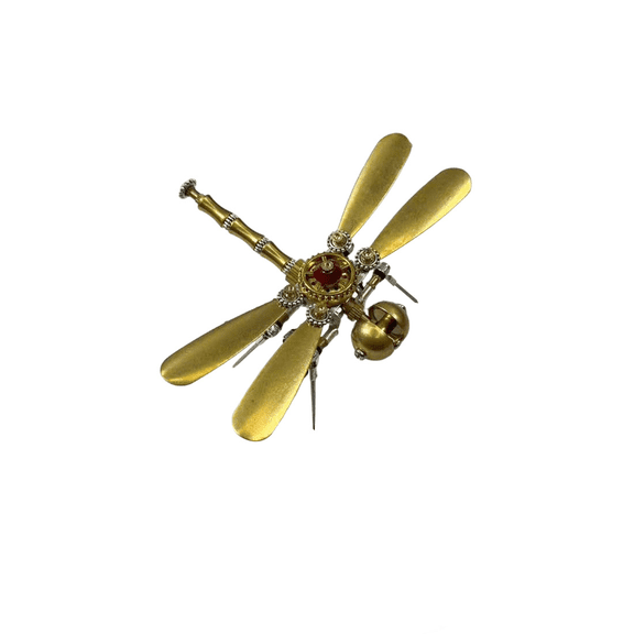 3D Metal Puzzles for Adults and Teens, Steampunk Dragonfly Model Kit, 130+PCS DIY Assembly, Insect Animal Metal Puzzle, Movable Joints, Exquisite Desktop Display, Gift for Men