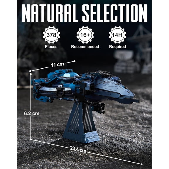 3D Metal Puzzles for Adults, Three-Body Natural Selection Starship Model Kits Spaceship Building Set,  Hobby Crafts for Adult Difficult 3D Puzzles for Family Time,Home Decor Best Gifts