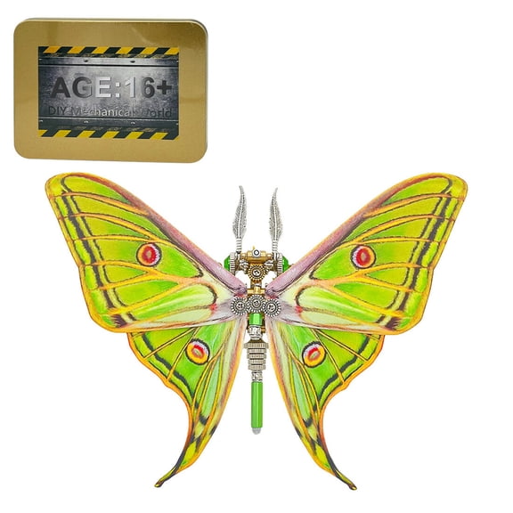 3D Metal Puzzles, Steampunk Butterfly Model Kit, 150PCS Retro Mechanical Puzzle, DIY Assembly with Tools, Collectible Home Desk Decor Gift for Family and Friends