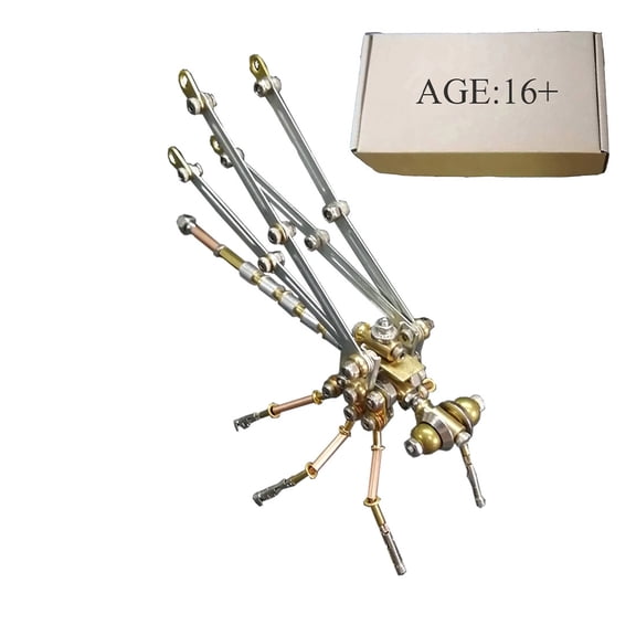 3D Metal Puzzles for Adults, 162PCS Steampunk Mechanical Damselfly Model Kits, Creative Desk Ornament for Home & Office