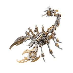 3D Metal Puzzles for Adults Steampunk Golden Scorpion Model Craft Kit Desk Decor Unique Birthday Gift for Men