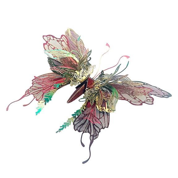 3D Metal Puzzles for Adults, Steampunk Mechanical Butterfly Insect Model Kit, Creative Home and Office Decor & Collectible Gift (50PCS+)