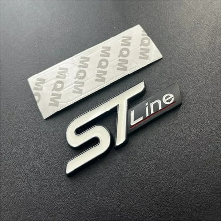 3D Metal ST Line Logo Car Front Grill Emblem Sticker Rear Trunk Badge