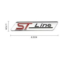 3D Metal ST Line Rear Trunk Badge Emblem Sider Sticker