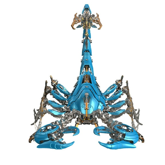 3D Metal Steampunk Mechanical War Scorpion Puzzle for Adults to Build, Full Metal Bionic Animal Assembly Model Kit, Highly Articulated for Dynamic Poses, Home Office Decor & Gift (1073PCS)