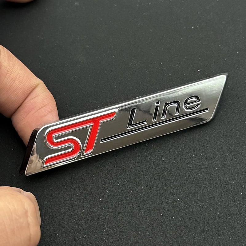 3D auto voorgrill kofferbak metalen logo ST Line embleem zelfsticker compatibel met Kuga MK3 MK2 MK4 S Max Focus Puma Fiesta ST Line(D 3D auto voorgrill kofferbak metalen logo ST Line embleem zelfsticker compatibel met Kuga MK3 MK2 MK4 S Max Focus Puma Fiesta ST Line(D