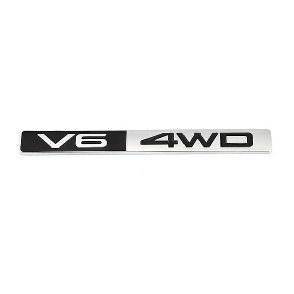 3D Metal V6 4WD Car Sticker Emblem Badge Decal Fit For BMW Fit For Audi Fit For Ford