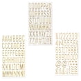 thumbnail image 1 of 3D Metallic Letter Sticker Number Sticker Gold Glittering PVC Sticker for Journal Notebook Planner Scrapbooking Sticker, 1 of 8