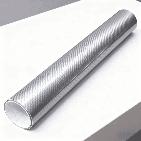 3D Metallic Silver Vinyl Wrap 12x60in for Car & Interior Decal