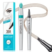 3D Microblading Eyebrow Pen, 5 Color Waterproof Microblading Eyebrow Pencil,4-Tip Eyebrow Pencil, Natural Makeup Long-Lasting Fine Stroke Magic Eyebrow Pencil, Red-Brown
