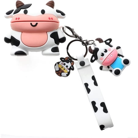 3D Milk Cow Case for Airpod Pro/Pro 2nd,3D Cartoon Cute Dairy Cattle Case for Kids Girls Teens Boys,Fashion Kawaii