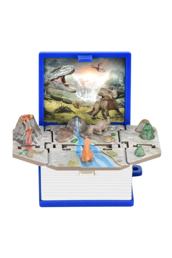 3D Mini Foldable Pop-Up Book,3D Dinosaur Book Keychain,3D Book Keychain Dinosaur Toy,Novelty Kids Dinosaur Toys Decompression Toy Kids Gift