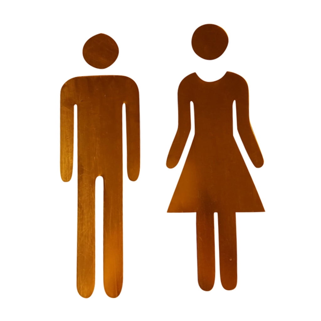 3D Mirror Sticker Funny WC Toilet Door Entrance Sign Men Women Bathroom DIY Wall And Stickers