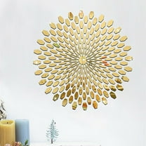 3D Mirror Wall Sticker Removable Decal Acrylic Art Mural Living Room Home Decorate Round Wall Mirror Sticker Acrylic Sunflowers