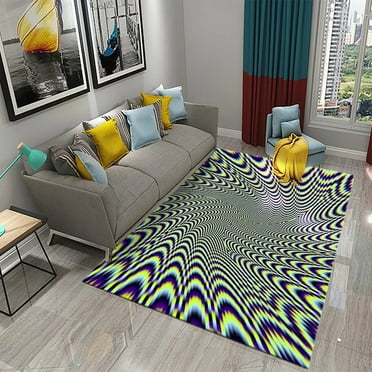 3D Modern Psychedelic Scene Abstract n Carpet Kitchen Toilet Non-Slip Rugs Bedroom Children Play Crawling Floor r Rug