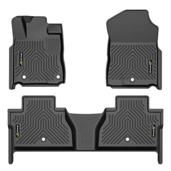 3D Molded Car Floor Mats TPE All Weather Liners Black Fit For 2014-2021 Toyota Tundra Crew Cab Max