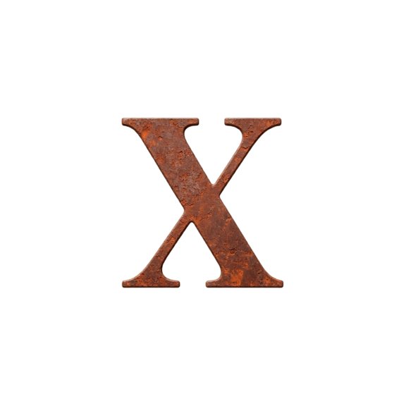 3D Monogram Initial X Decor, Rusted Patina Freestanding Metal Wall Hanging Sign, Rustic Farmhouse Decorative Accent for Mantel, Entryway, Countertop, Unique Housewarming New Home