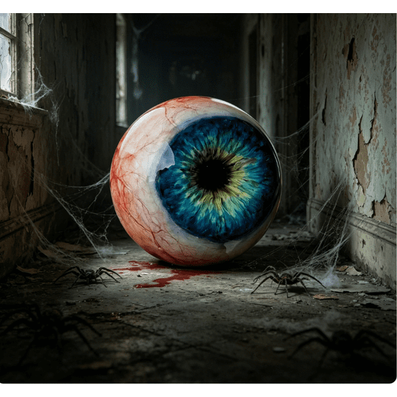 3D Monster Eye Sculpture, Gothic Horror Eyeball Ornament, Dark Fantasy Desk Artwork, Halloween Home Decor Gift