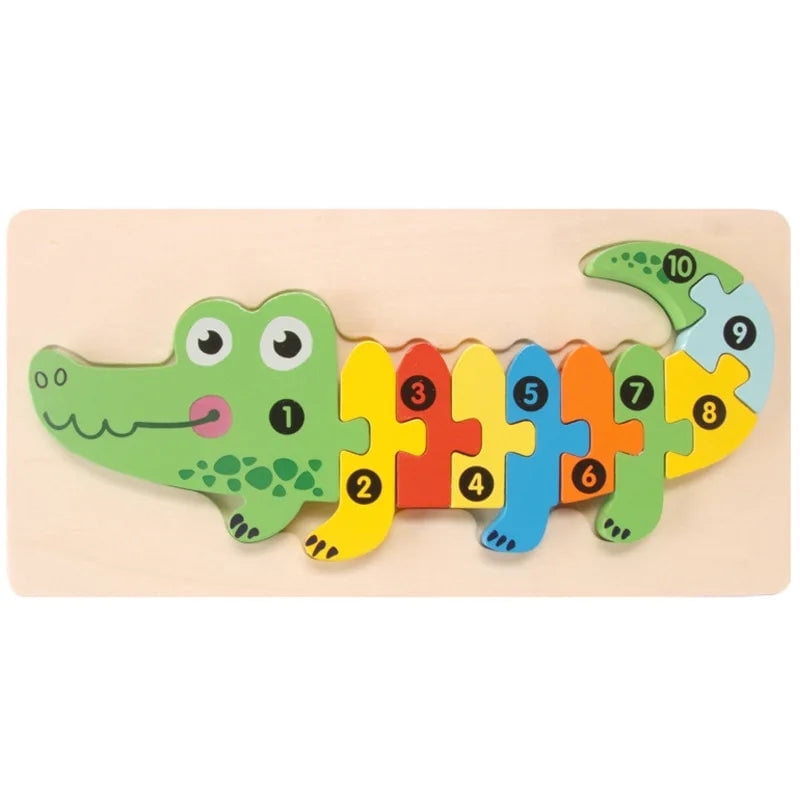 3D Montessori Wooden Puzzle Toy for Toddlers – Educational Stereoscopic ...
