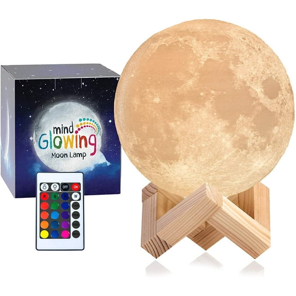 3D Moon Lamp - Rechargeable Night Light With 16 Colors