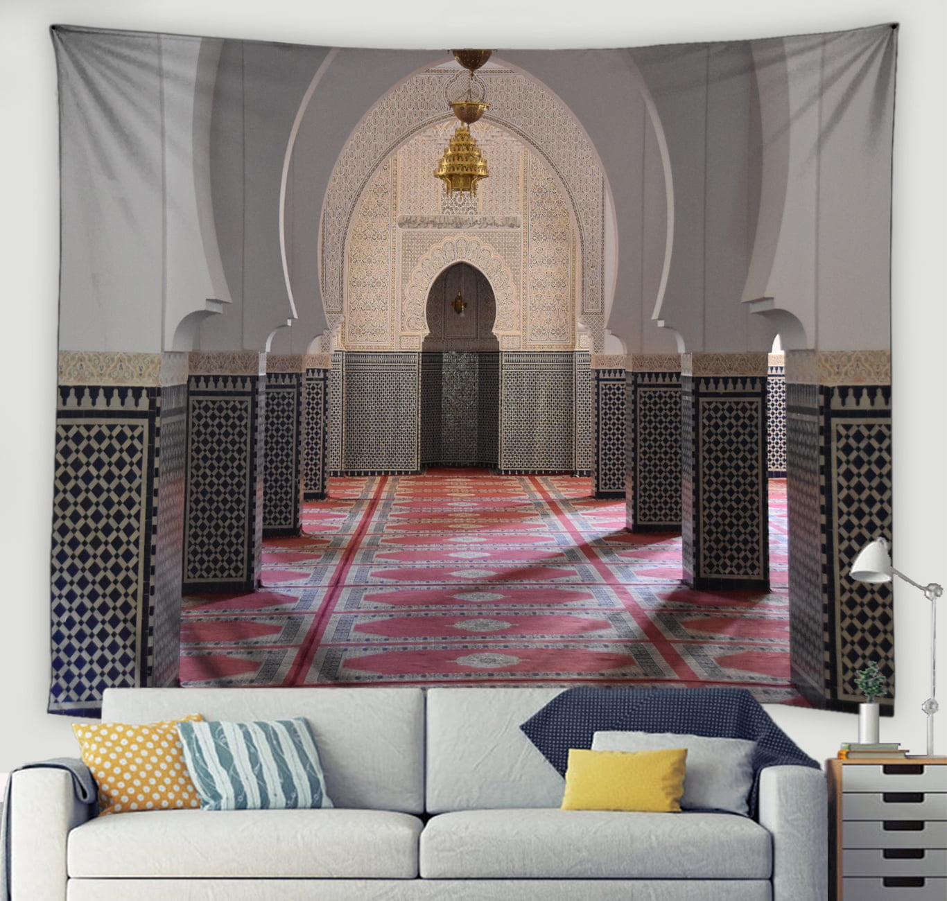 Picture Idea: 3D Moroccan Art Architectural Tapestry Islamic Retro Geometric Pattern