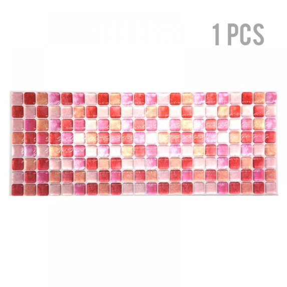 3D Mosaic Tile Sticker Removable Wallpaper Tile Green, 3D Self Adhesive Wall Tiles Bathroom Wall Tiles for Kitchen Backsplash PVC Square Decorative Vinyl Tile Decals 1Pc
