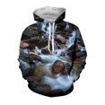 3D Mountain Landscape Hoodies For Men Spring And Autumn Loose Oversized