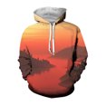 3D Mountain Landscape Hoodies For Men Spring And Autumn Loose Oversized
