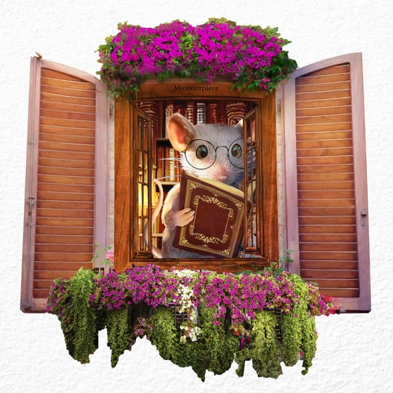 3D Mouse Hole Wall Decal for Kids Room by Micesterpiece – Vinyl Sticker for Home Decor