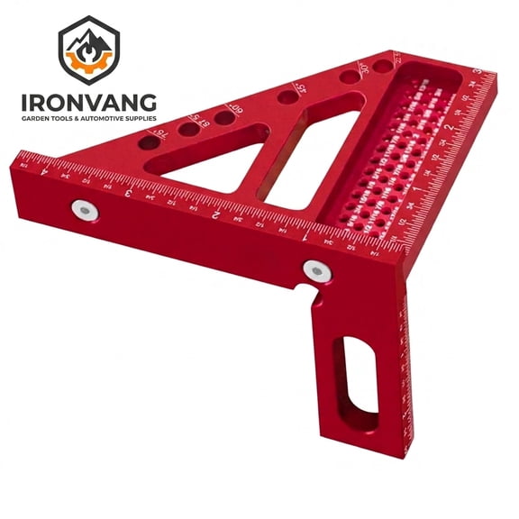 3D Multi-Angle Carpenter Square Scriber, 22.5-90 Degree Drawing Line Ruler with Pin, High Precision Woodworking Square Protractor for Carpenters,Construction,Craftsmen and DIY (Metric)