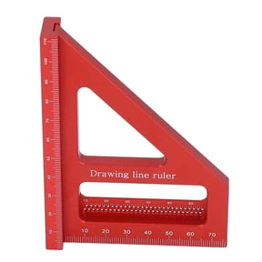 3D Multi Angle Measuring Ruler (45/90), Premium Aluminum Alloy Woodworking Square Protractor, Miter Triangle Ruler & Layout Tool (5.9 x 3.9 inches / 15.0 x 10.0 cm)