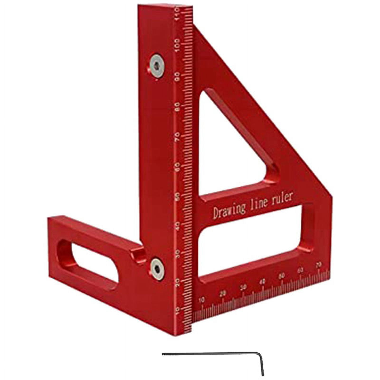 3D Multi-Angle Measuring Ruler 45/ Aluminum Alloy Drawing Line Ruler ...