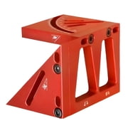 3D Multi-Angle Measuring Ruler, Aluminum Alloy Woodworking Square, 1.8 x 2.4 x 1.8 in / 45 x 60 x 45 mm, Protractor, 45/90 Degree Angle Scriber, Measuring Tool Red
