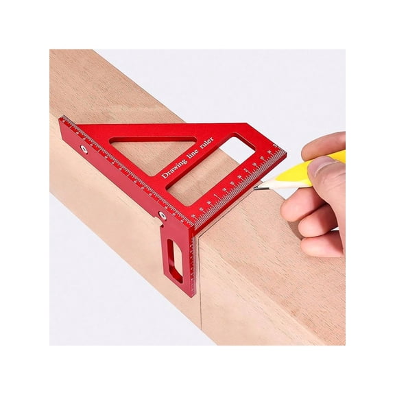 3D Multi Angle Measuring Ruler Precision 45 90 Degree Woodworking Square Aluminum Alloy Miter Triangle Ruler And Layout Measuring Tool For Engineer Carpenter,cm Ruler